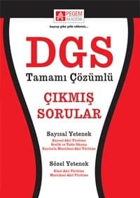 DGS Hazırlık Tamamı Çözümlü Çıkmış Sorular (2001-2007 DGS - 8 Fasikül 8 Çözüm Kitapçığı)