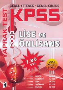 Asil Gen.Yet.Gen.Kül. KPSS Yaprak Test 2008