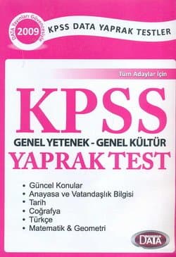 KPSS Genel Yetenek-Genel Kültür Yaprak Test