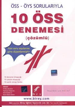 ÖSS-ÖYS 10 ÖSS Denemesi / Çözümlü