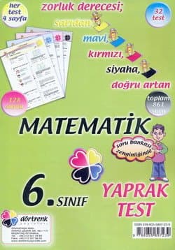 6. Sınıf Matematik Yaprak Test