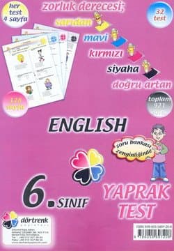 6. Sınıf English Yaprak Test