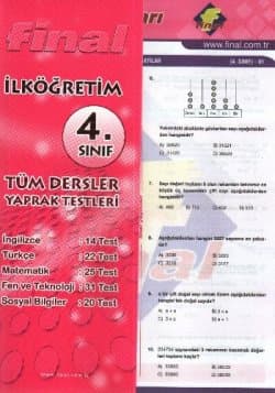 İlköğretim 4. Sınıf Tüm Dersler Yanıt Anahtarlı