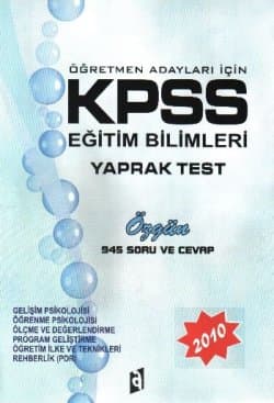 S Eğitim Bilimleri Yaprak Test (Özgün 945 Soru ve Cevap)
