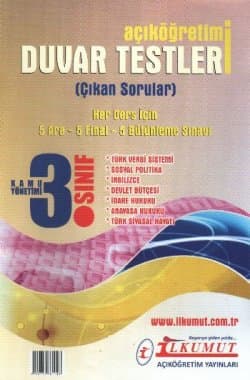 AÖF 3. Sınıf Duvar Testleri Seti