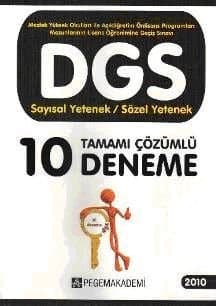 DGS Sayısal Yetenek / Sözel Yetenek Tamamı Çözümlü 10 Deneme Sınavı